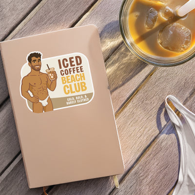 Johnny Beach Iced Coffee Beach Club Sticker