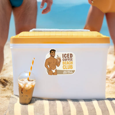 Johnny Beach Iced Coffee Beach Club Sticker