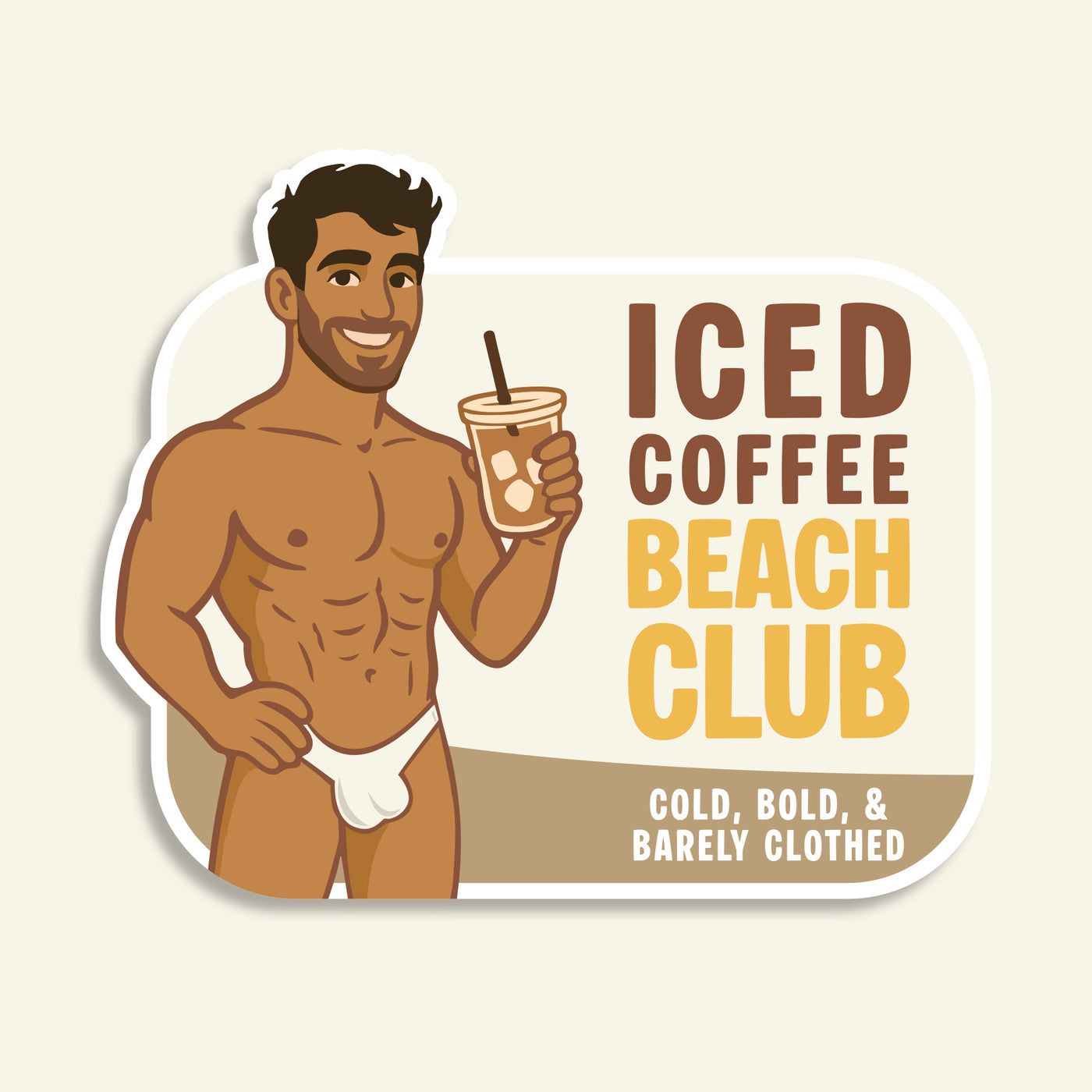 Johnny Beach Iced Coffee Beach Club Sticker