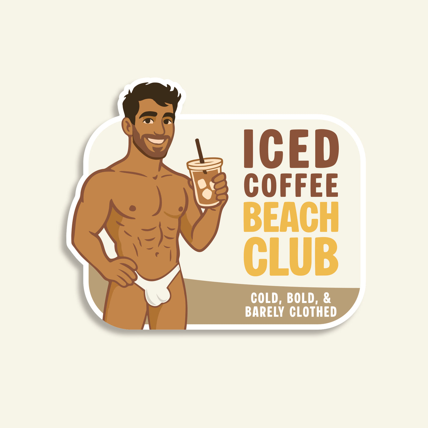 Johnny Beach Iced Coffee Beach Club Sticker - Fun Vinyl Decal