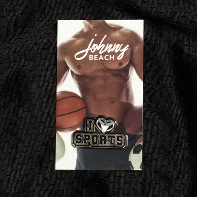 Johnny Beach I Love Sports Enamel Pin