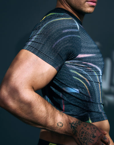 Supawear Printed Pride Crop T-Shirt Black