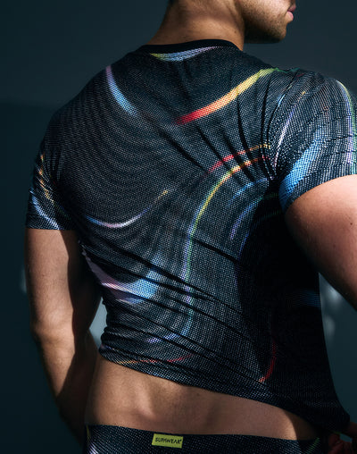 Supawear Printed Pride Crop T-Shirt Black