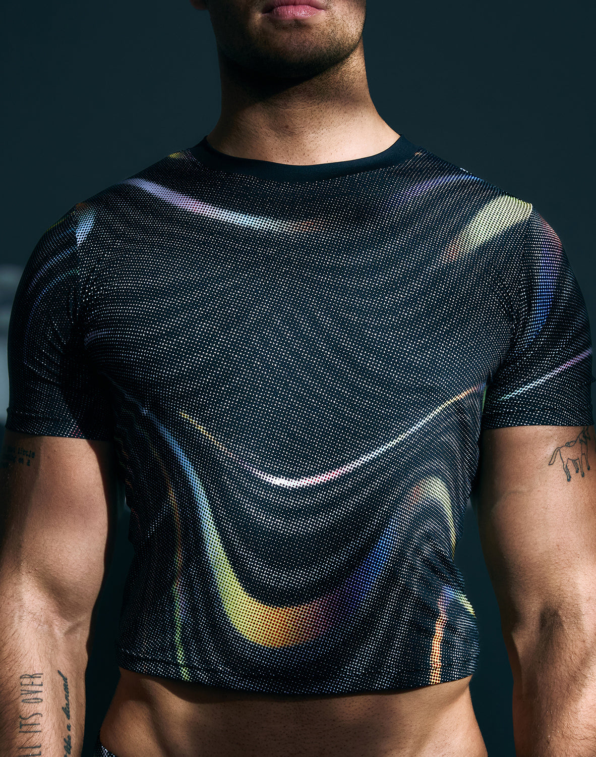 Supawear Printed Pride Crop T-Shirt Black