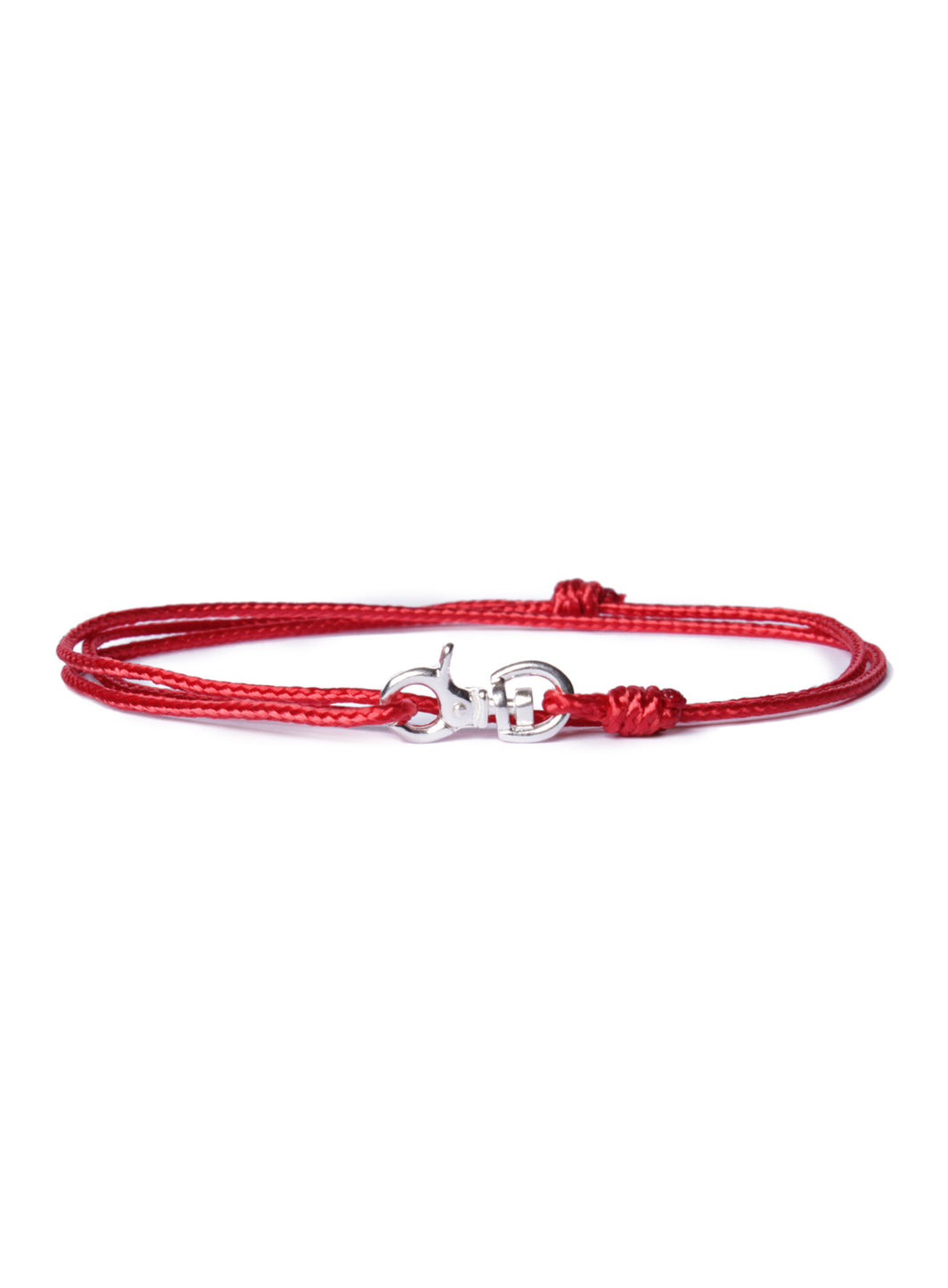 We Are All Smith "Faith" Sterling Silver Micro Cord Bracelet in Red