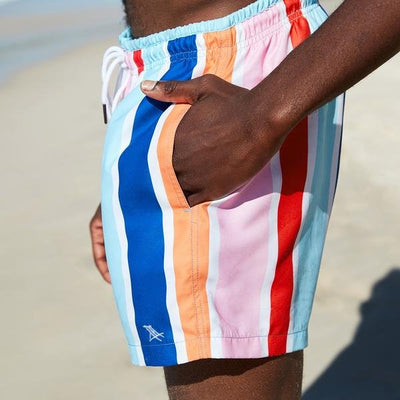 Dock & Bay Swim Shorts - Pinstripes - Birthday Suit