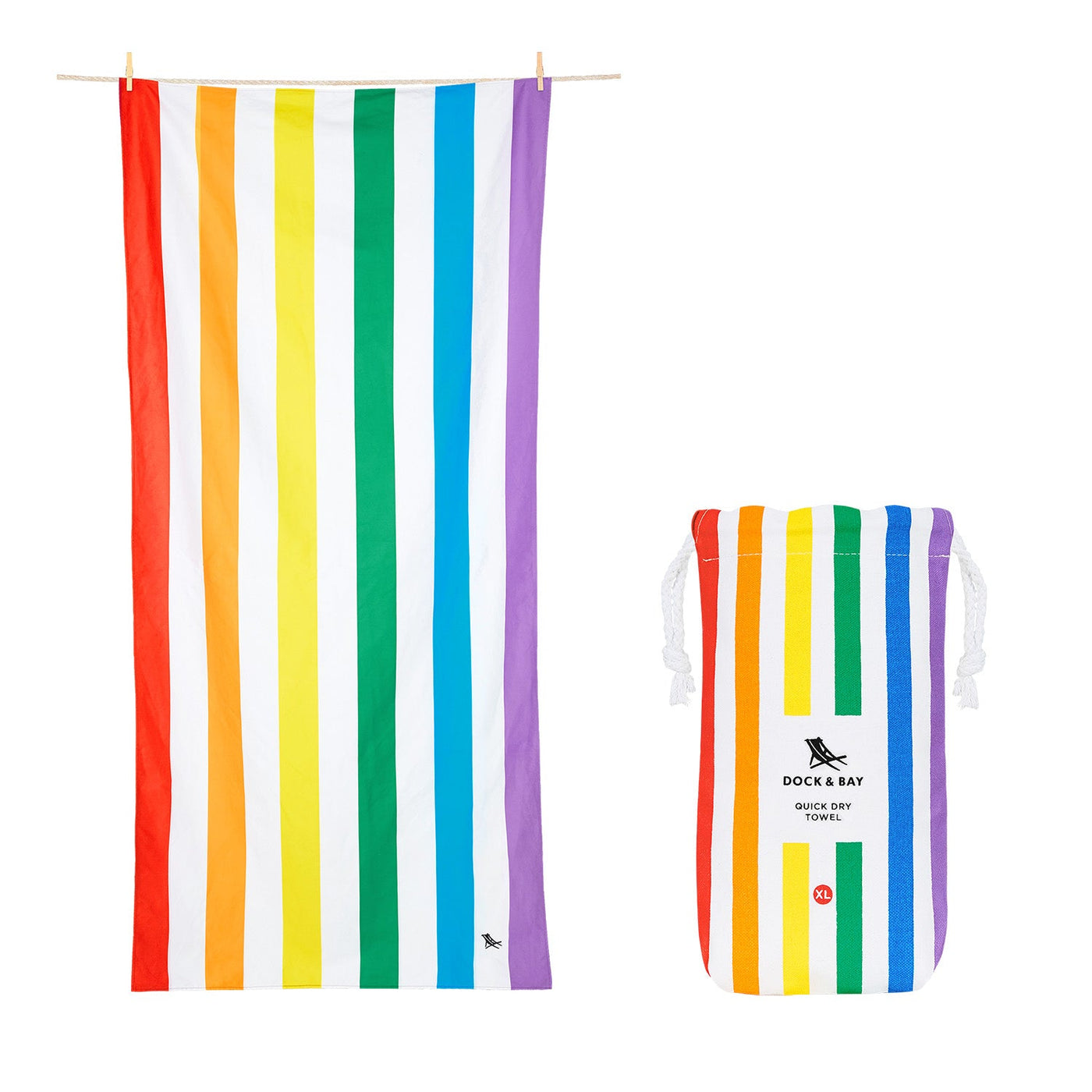 Dock & Bay - XL Cabana Towel - Rainbow Skies
