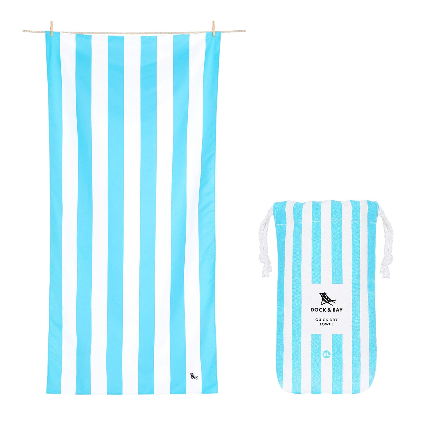 Dock & Bay - XL Cabana Towel - Tulum Blue