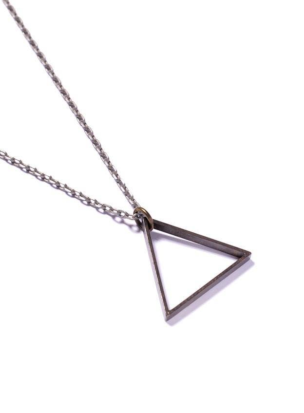 We Are All Smith Oxidized Triangle Necklace