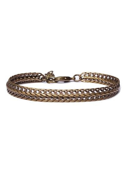 We Are All Smith "Weaved" Brass Chain Bracelet