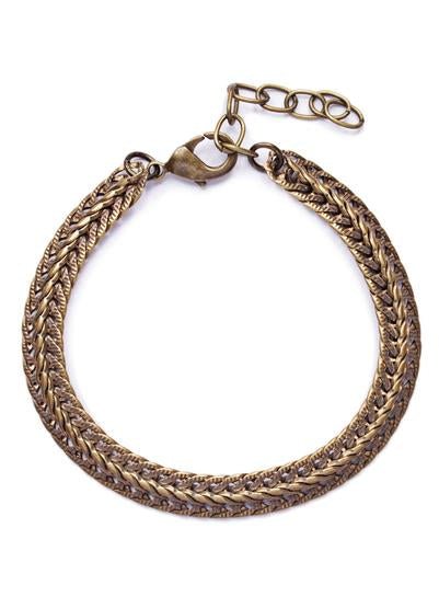 We Are All Smith "Weaved" Brass Chain Bracelet